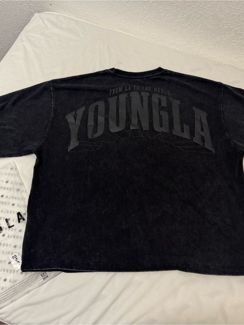 YoungLA Black Cropped Tee - Picture 2 of 2